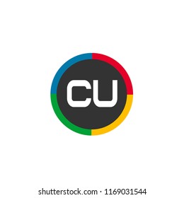 Initial Letter CU Logo Template Design