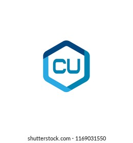 Initial Letter CU Logo Template Design