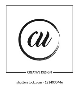 Initial Letter CU Logo Template Design