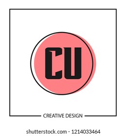 Initial Letter CU Logo Template Design