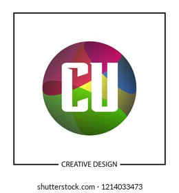 Initial Letter CU Logo Template Design
