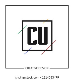 Initial Letter CU Logo Template Design