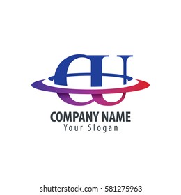 Initial Letter CU With Overlapping Lowercase Logo