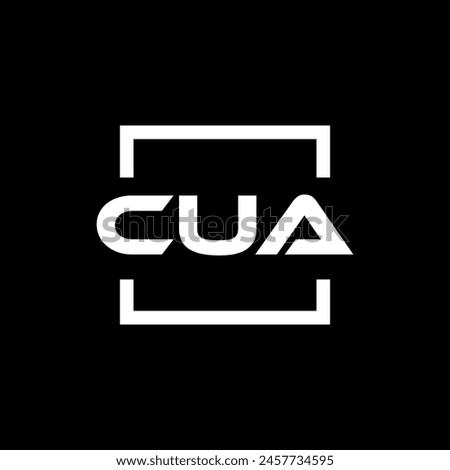 Initial letter CUA logo design. CUA logo design inside square.