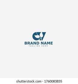 Initial Letter CV Design Logo