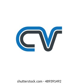 Initial Letter Gv Cv Linked Design: vector de stock (libre de regalías ...