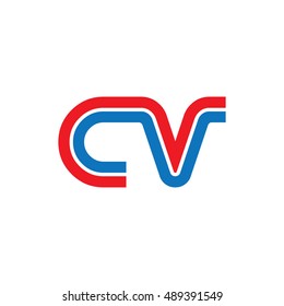 Initial Letter CV Linked Design Logo Design Template Elements