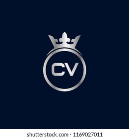 Initial Letter CV Logo Template Design