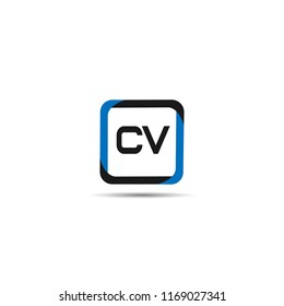 Initial Letter CV Logo Template Design