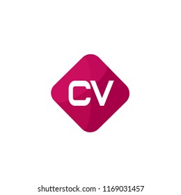 Initial Letter CV Logo Template Design