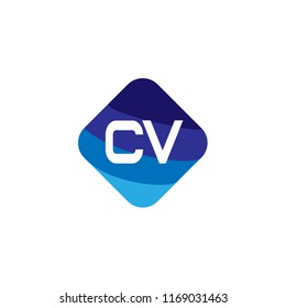 Initial Letter CV Logo Template Design