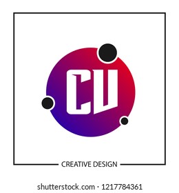 Initial Letter CV Logo Template Design