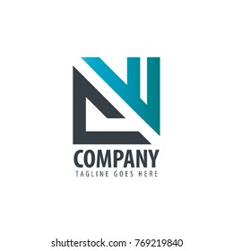 Initial Letter CW Design Logo