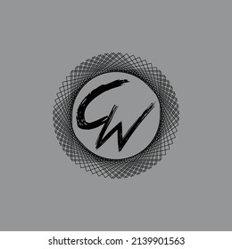 Initial letter CW logo design