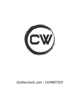 Initial Letter CW Logo Template Design