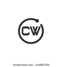 Initial Letter CW Logo Template Design