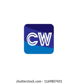 Initial Letter CW Logo Template Design