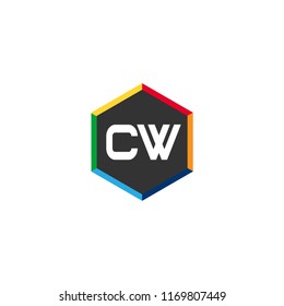 Initial Letter CW Logo Template Design