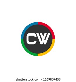 Initial Letter CW Logo Template Design