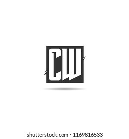 Initial Letter CW Logo Template Design