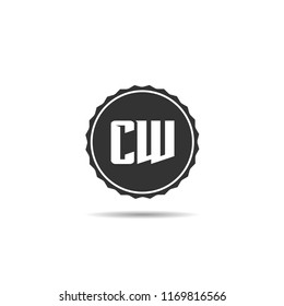 Initial Letter CW Logo Template Design
