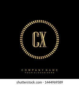 Initial letter CX beautiful handwriting logo vector template