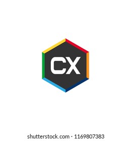 Initial Letter CX Logo Template Design