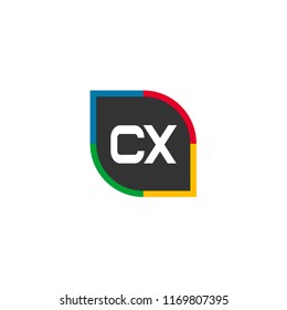 Initial Letter CX Logo Template Design