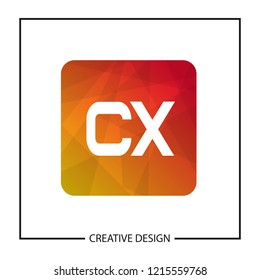 Initial Letter CX Logo Template Design