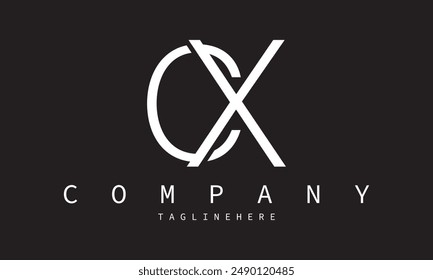 Initial letter CX, modern linked logo