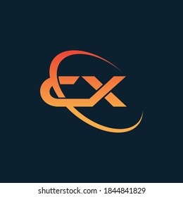 Diseño inicial de plantillas de logotipos CX o XC.