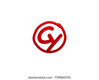 The initial letter CY handwritten logo