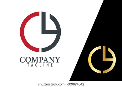 Initial Letter CY With Linked Circle Logo