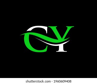 Initial Letter CY Linked Logo for business and company identity. Modern Letter CY Logo Vector Template with modern trendy