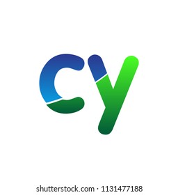 Initial Letter CY Logo Lowercase, colorful logotype Modern and Simple Logo Design.
