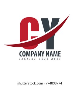 Initial Letter CY Overlapping Logo