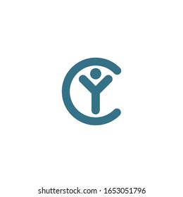 Plantillas vectoriales de letras iniciales o de logotipo yc