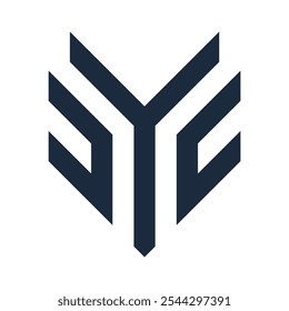 Initial letter CYC,YCC monogram logo VECTOR MODERN