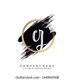 Initial letter CZ beautiful handwriting logo vector template