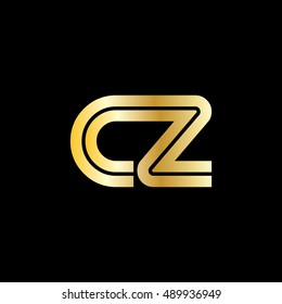 Initial Letter CZ Linked Logo Design Template Elements