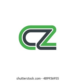 Initial Letter CZ Linked Logo Design Template Elements