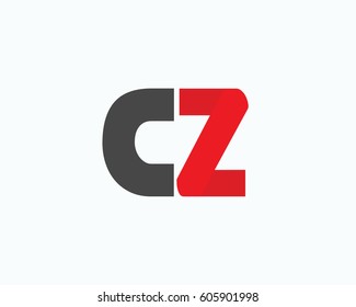 Initial Letter CZ logo design. Vector Illustration