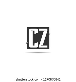 Initial Letter CZ Logo Template Design