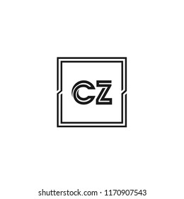 Initial Letter CZ Logo Template Design