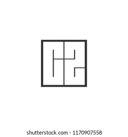 Initial Letter CZ Logo Template Design