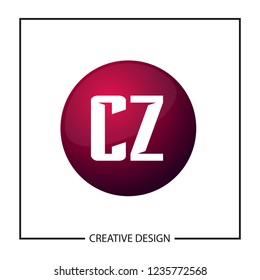 Initial Letter CZ Logo Template Design