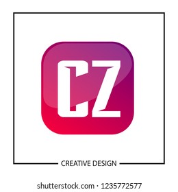 Initial Letter CZ Logo Template Design