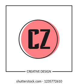 Initial Letter CZ Logo Template Design