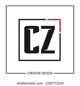 Initial Letter CZ Logo Template Design