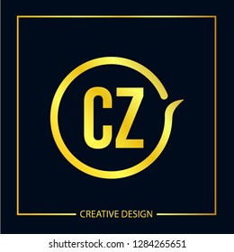 Initial Letter CZ Logo Template Vector Design